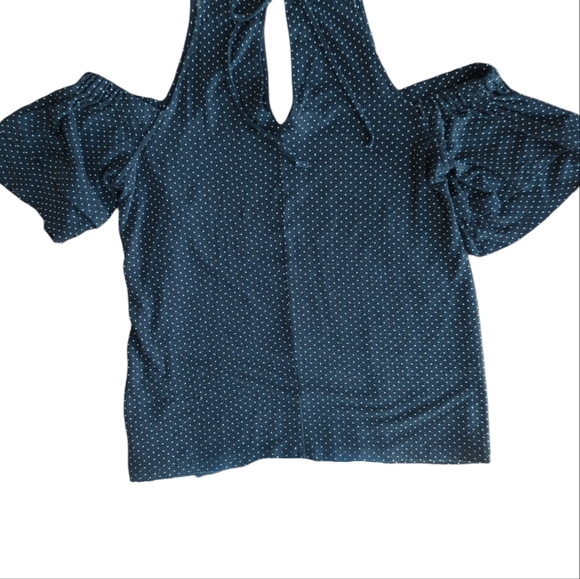 Off the shoulder black polkadot top - Picture 2 of 5